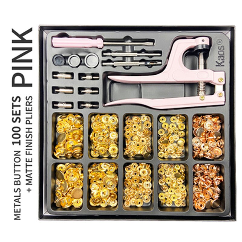 Set Snap Fasteners Kit Metalen Knop Snaps Met Fastener Snap Tang Meerdere Kleur Snaps Voor Kleding, Boek Puncher: no4