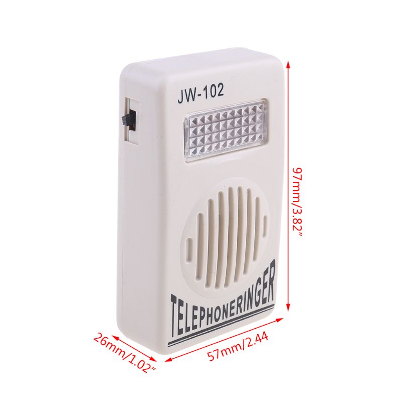 Telephone Ringer Phone Amplifier Ring Speaker Strobe Light Flasher Bell Extra-Loud Sound Wall Hanging HX6A