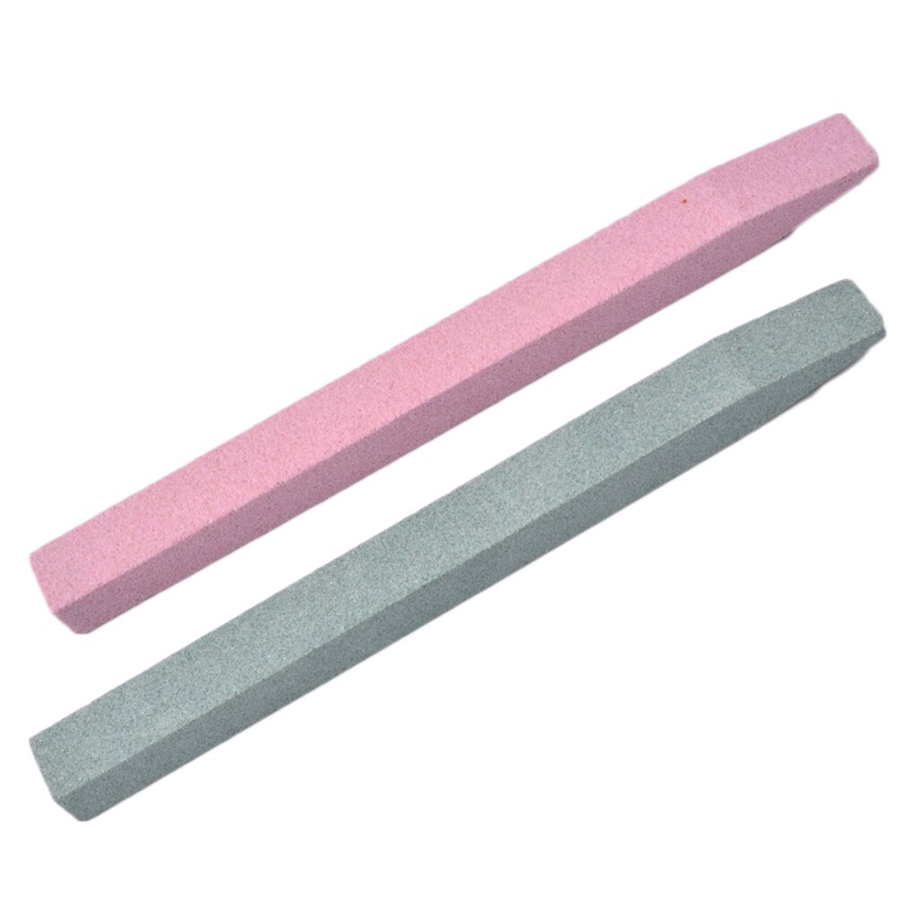 Juego de 2 unids/set de limas de cuarzo para uñas, palo para quitar cutículas, piedra de pulido, exfoliante, herramienta para el cuidado de la manicura