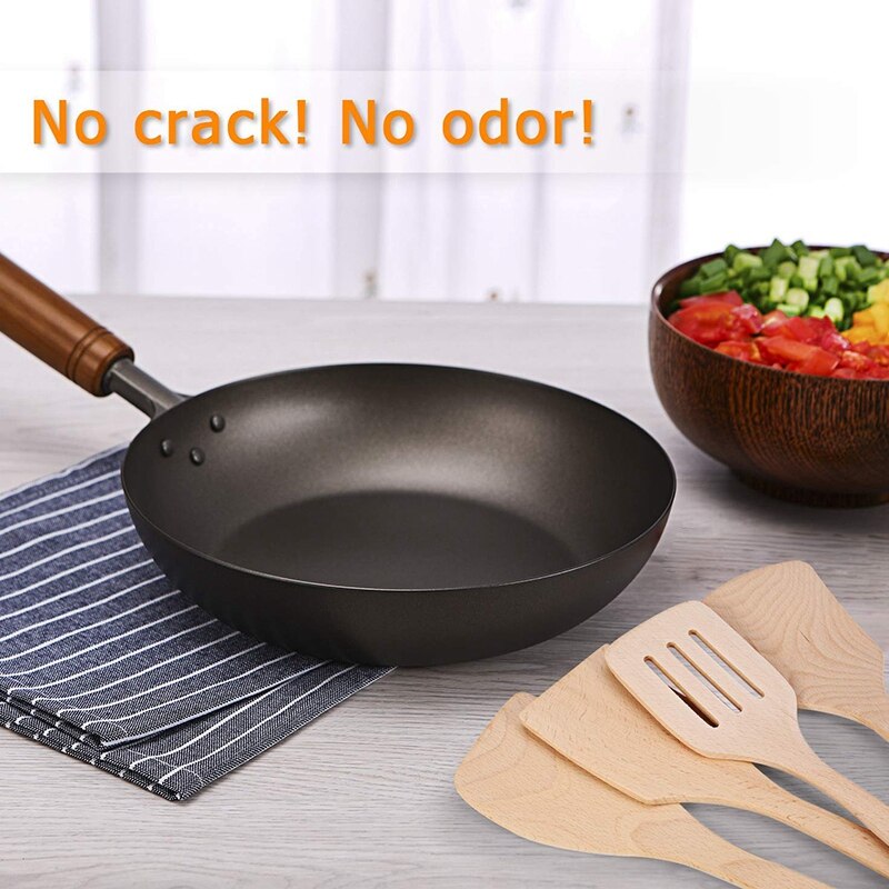 Healthy Cooking Utensils Set,Wooden Kitchen Spatula,Natural Uncoated,and Unglued Cooking Tools,Durable and Safe perfect