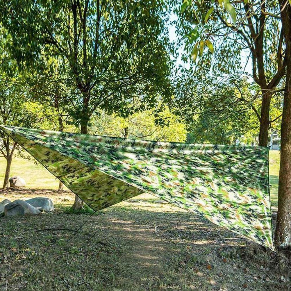 Toeristische Luifel Luifel Tarp Tent Schaduw Ultralight Tuin Camping Zonnescherm Waterdichte Luifel Hangmat Camouflage Outdoor Shelt H1I4