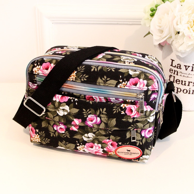 Dolove bolsas de lona de ombro femininas, pequena bolsa quadrada multifuncional de lona de tamanho grande 2020: black
