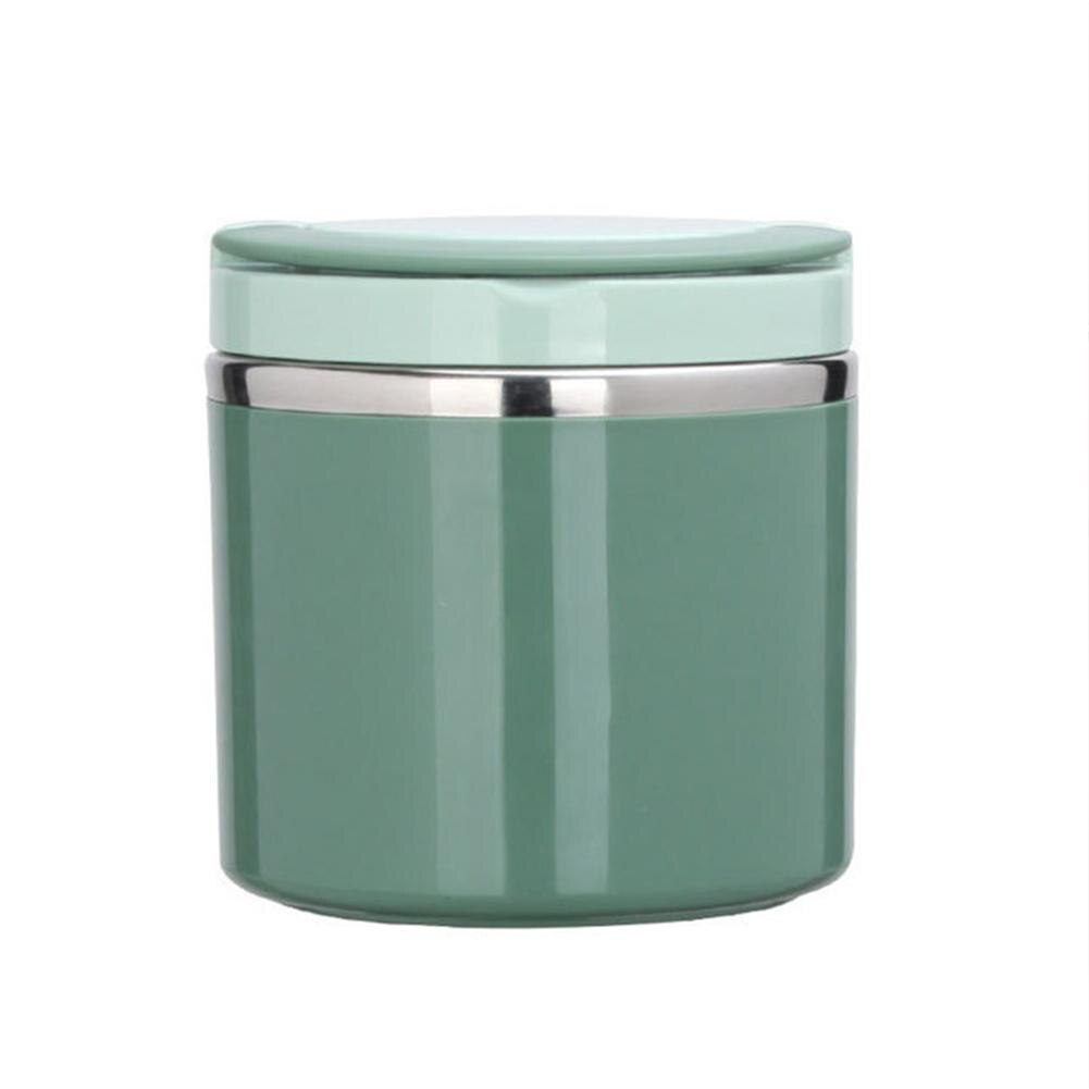 Sopptermos matburk isolerad lunchbehållare bento box för kall mat matflaska rostfri matlåda med handtag: Grön / 1000ml