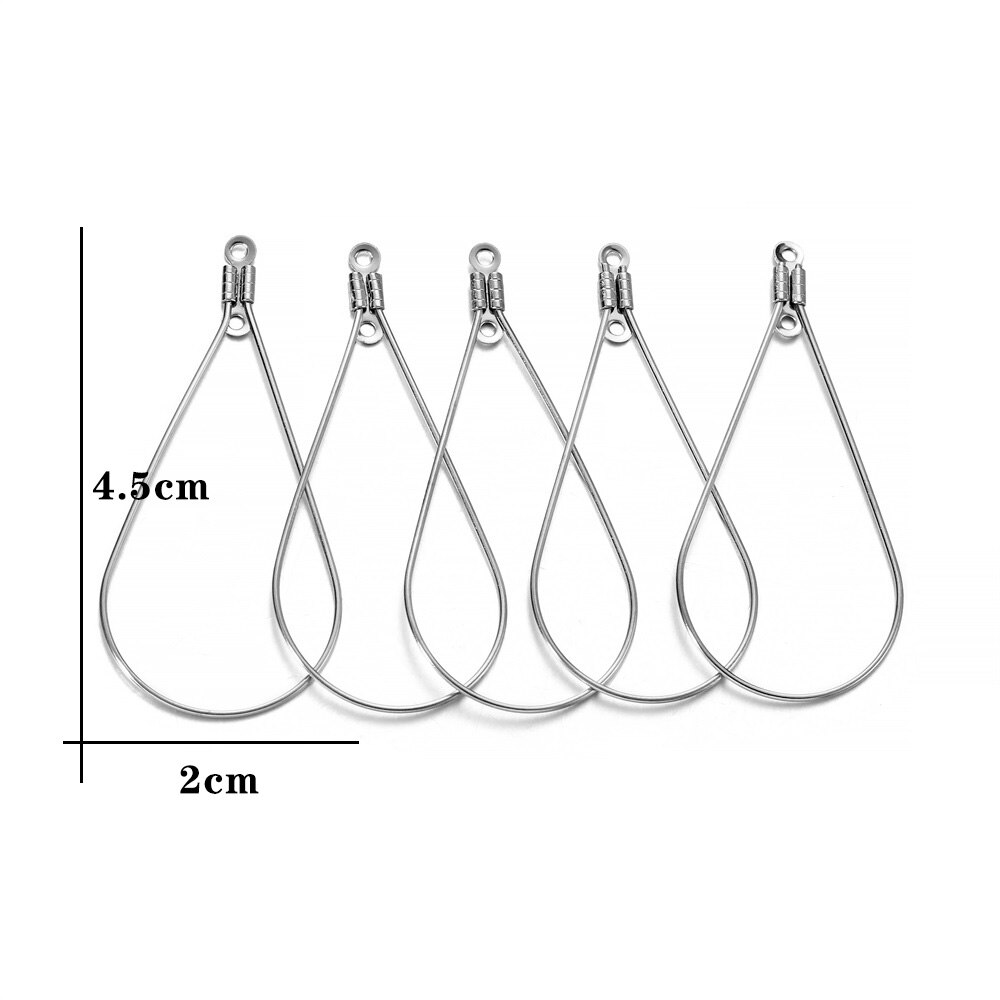 10/20 stuks roestvrijstalen oorbellen geometrische vorm hangers connector bevindingen sluitingen haken voor doe-het-zelf sieraden maken accessoires