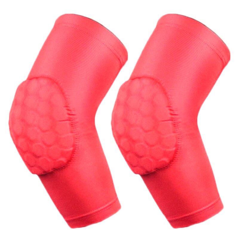 2pcs Sports Stretch Honeycomb Arm Guard Anti-Collision Pressure Elbow Cover Pad Fitness Armguards Sports Cycling Arm Warmers: Red / XL