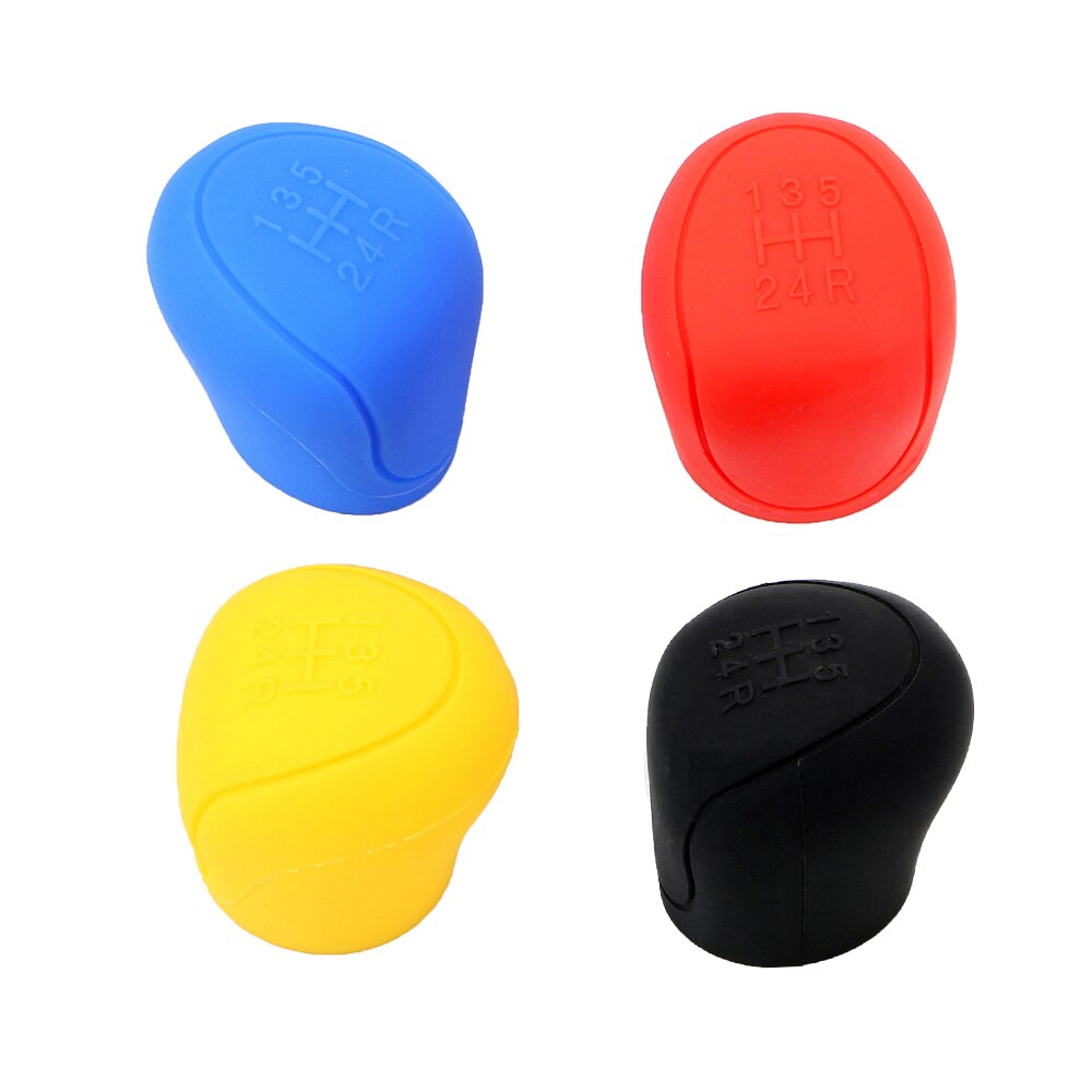 LEEPEE, collares de cambio de marchas de coche, pomo de palanca de cambios cubierta de palanca de cambios de silicona para ESCORT Ford Focus 2 3 4 MK2 MK3 MK4 MT -