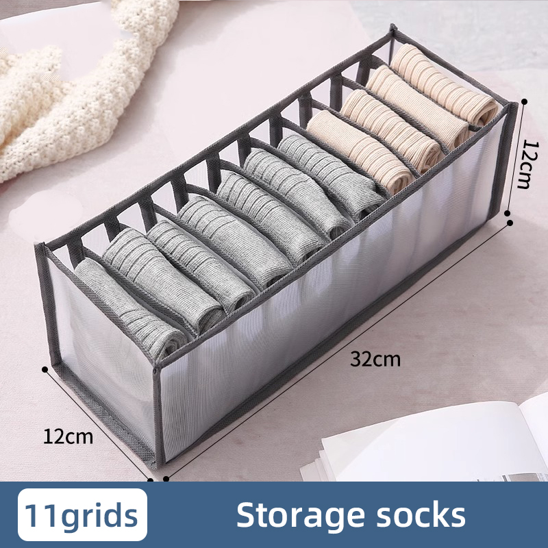 Ondergoed Lade Organizer Opbergdoos Opvouwbare Closet Organisatoren Lade Divider Opbergdozen Voor Onderbroeken Sokken BH: Army Green