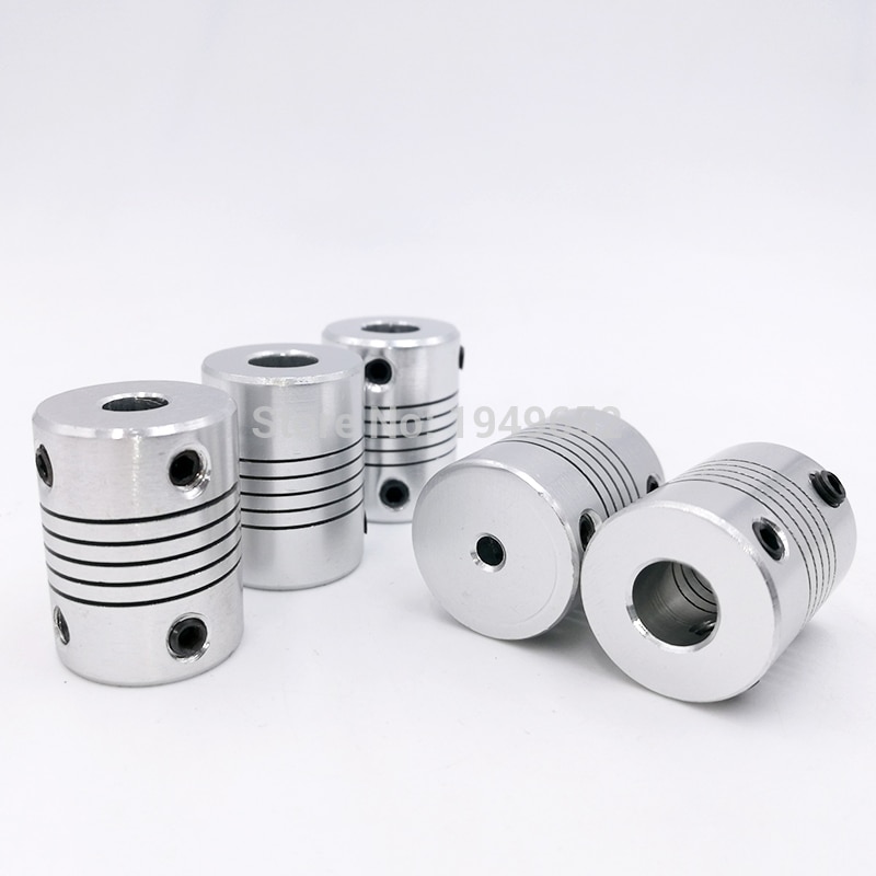 Acoplamiento de eje D19 * L25, mandíbula flexible de aluminio 3/4/5/6/6.35/7/8/10mm CNC, Motor paso a paso, acopladores, máquina de grabado