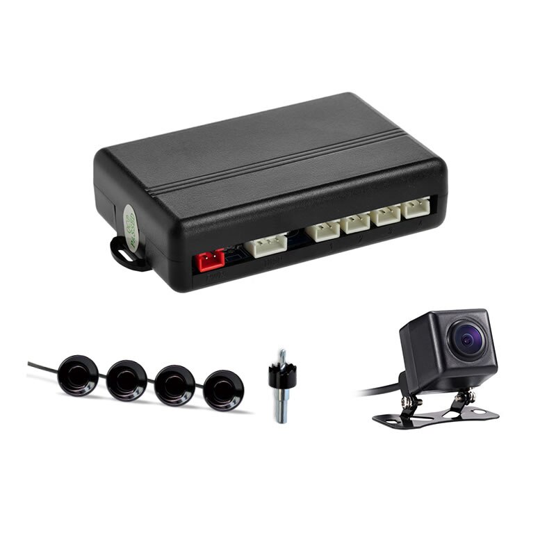 4 sensor blinde synlige video parktronic system osd display på monitor dvd w hd bakkamera til alle bilvideo parkeringskameraer