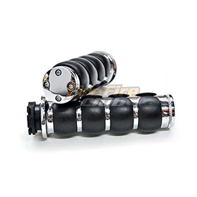 Handle bar Motorcycle Custom Chrome Aluminum Hand Grips For Harley Softail Sportster Dyna Handlebar Hand Grips: Silver 22cm