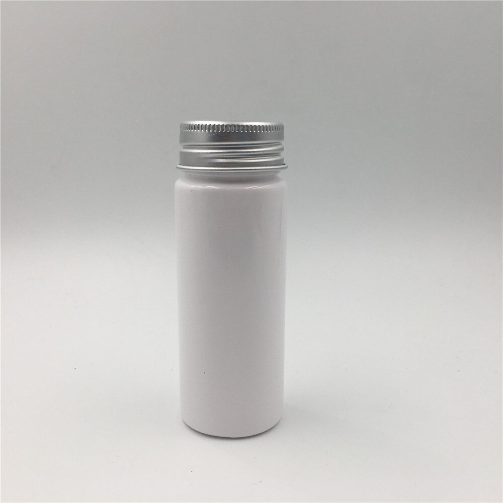 50 Uds., , 50 ml 80 ml, botellas de plástico transparentes vacías, tapa de aluminio, pegatinas selladas, envases de empaquetado de muestras