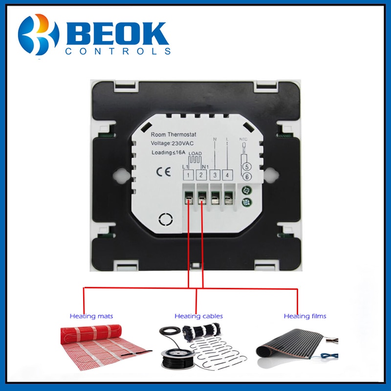 TDS23-EP or TDS21-EP Touch Screen Underfloor Heating Thermostat Room Thermostat Temperature Control for Electric Warm Floor