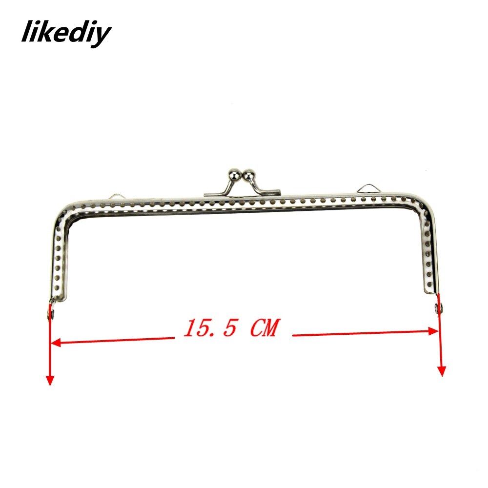 20 stks/partij Glanzend Zilver Basic Metalen Portemonnee Frame Kus Sluiting Lock DIY Tas Accessoires 8.5/10.5/12.5/15.5/18CM: Chocolade