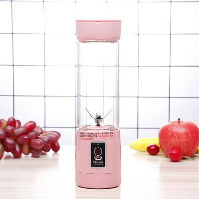 Draagbare Sap Cup Elektrische Mini Leuke Vruchtensap Cup Thuis Juicer: pink