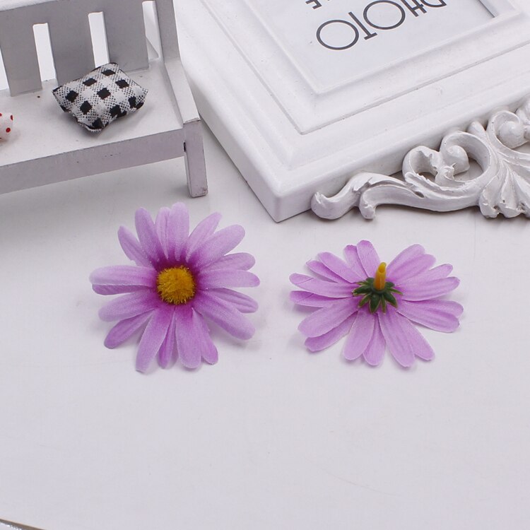 Cabeça de flor artificial de 6cm, cabeça de flor artificial diy, wreath, corpete de noiva, natal, dia das bruxas, decoração de caixa de presente de casamento, arco de casamento com 10 peças flores: ROXO