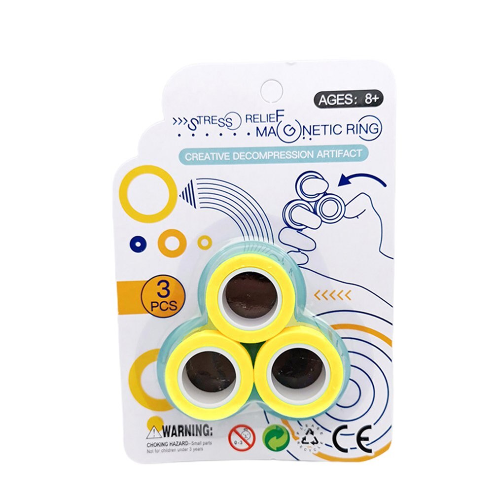 Anti-betonen Magnetische Ringe Magnetische Armbinde Ring Entpacken Spielzeug Magie Ring Requisiten Werkzeuge Dekompression spielzeug Magnetische Armbinde Ring: Gelb