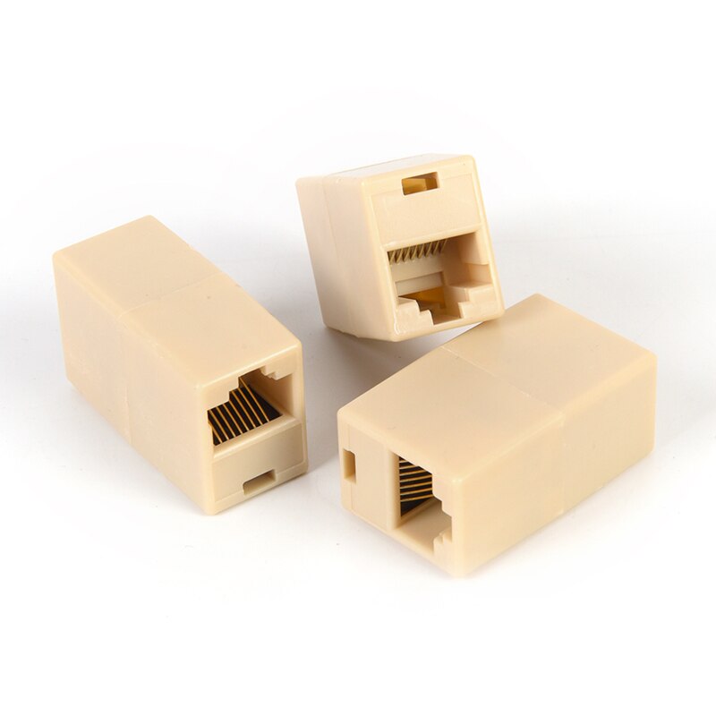 Universele RJ45 Cat5 8P8C Socket Connector Koppeling Voor Extension Breedband Ethernet Lan-kabel Joiner Extender Plug