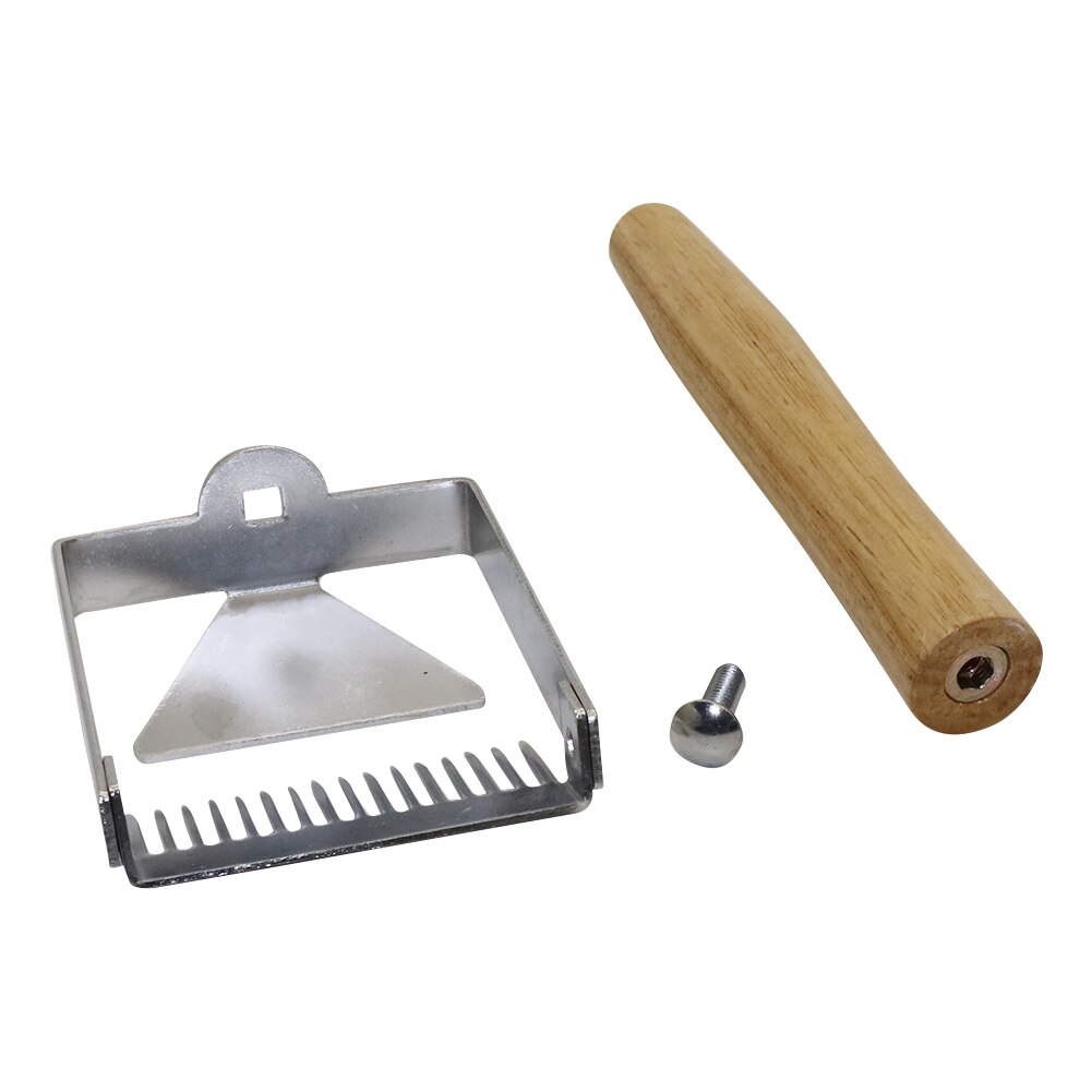 Stainless Steel Beekeeping Tools beehive Honey cutter Uncapping Scraper Wooden handle Honeycomb Scraper Equipment Fork Shovel