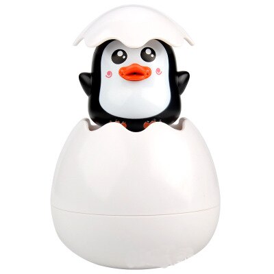 Baby Bathing Toy Kids Cute Duck Penguin Egg Water Spray Sprinkler Bathroom Sprinkling Shower Swimming Water Kids Water Toys: Black penguin