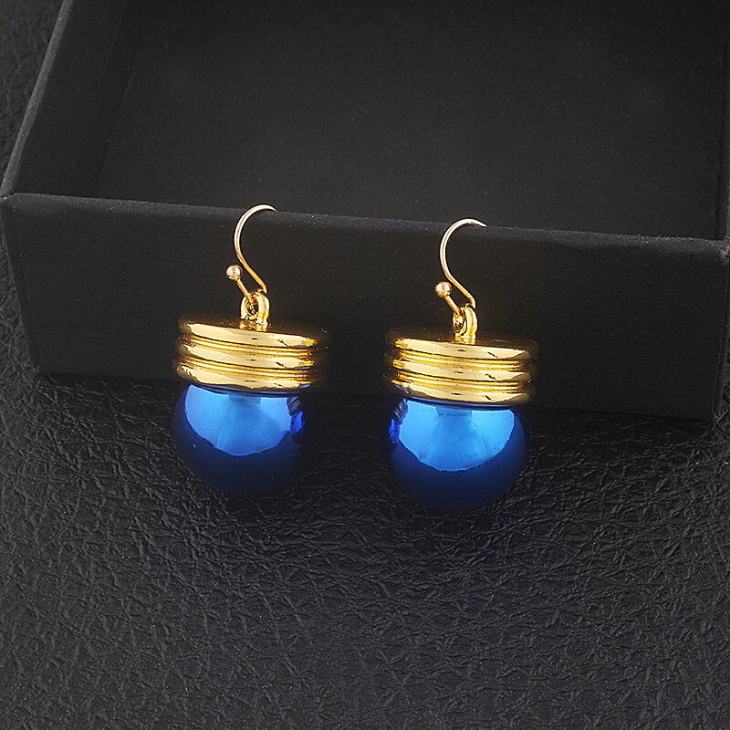 Anime Hunter X Hunter Earrings Chrollo Lucilfer Original Blue Bulb Ear Hook Clip Men Women Cosplaying Fans Props Jewelry