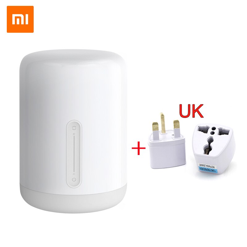 Xiaomi Norma Mijia Lampada Da Comodino 2 Luce WiFi/Bluetooth ah CONDOTTO LA Luce Intelligente Luce di Notte dell'interno Funziona con Mela HomeKit: lamp2 add UK adpater