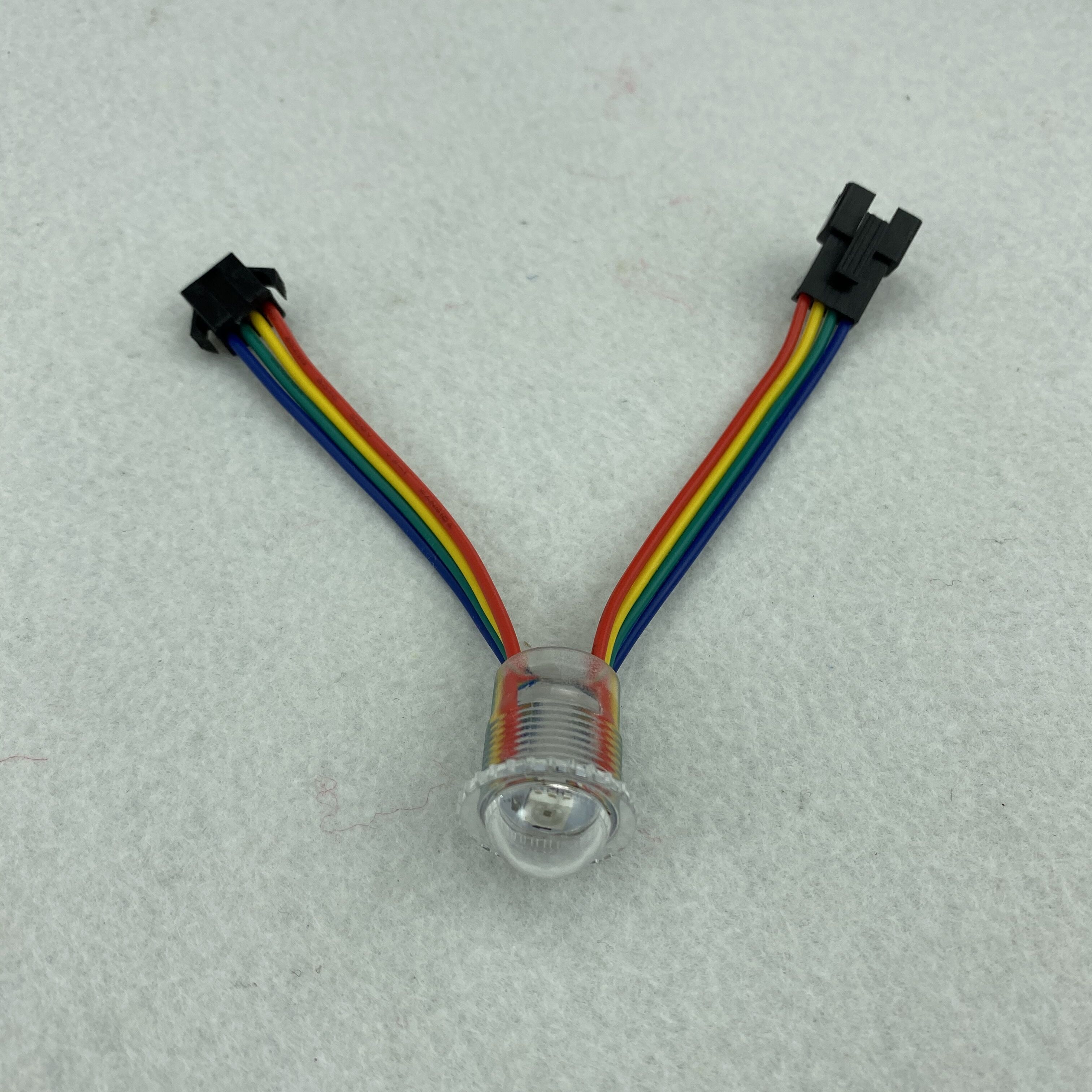 WS2815 DC12V addressable 16mm diameter;RGB full color led smart module;0.24W(one WS2815 LED);IP68;clear cover