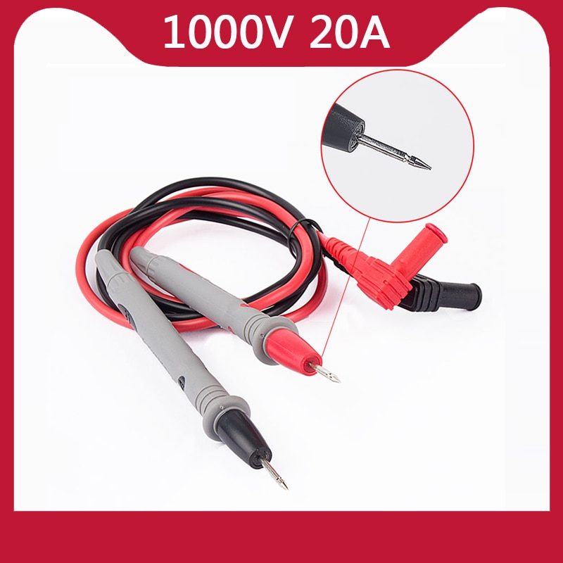 20A 1000V 1 Paar Silicone Draad Pen Universal Probe Test Leads Pin Voor Digitale Multimeter Naald Tip Multimeter Tester probe