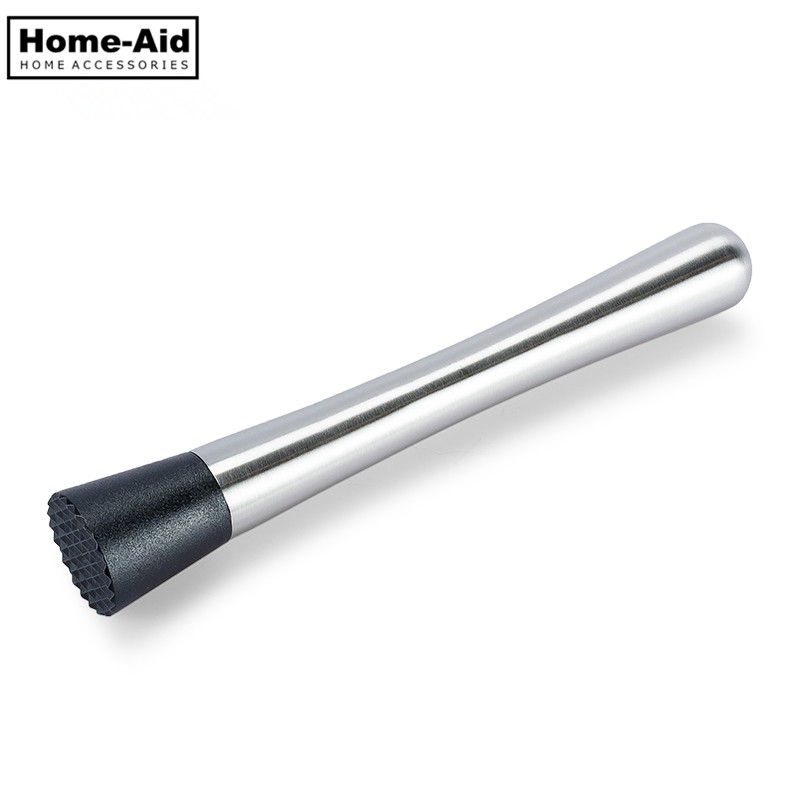 Machacador de metal de limón de acero inoxidable, herramientas para agitar, herramientas de cóctel,: Silver