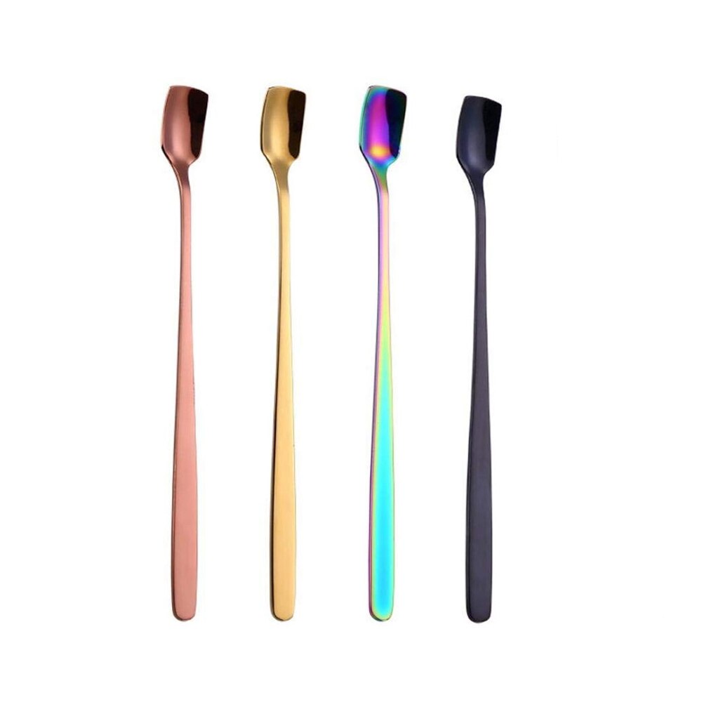 1Pcs Stainless Steel Long handle Iced Tea Spoon Coffee Spoon Cold Drink Fruit Juice Long Ice Scoop Drinking Tools