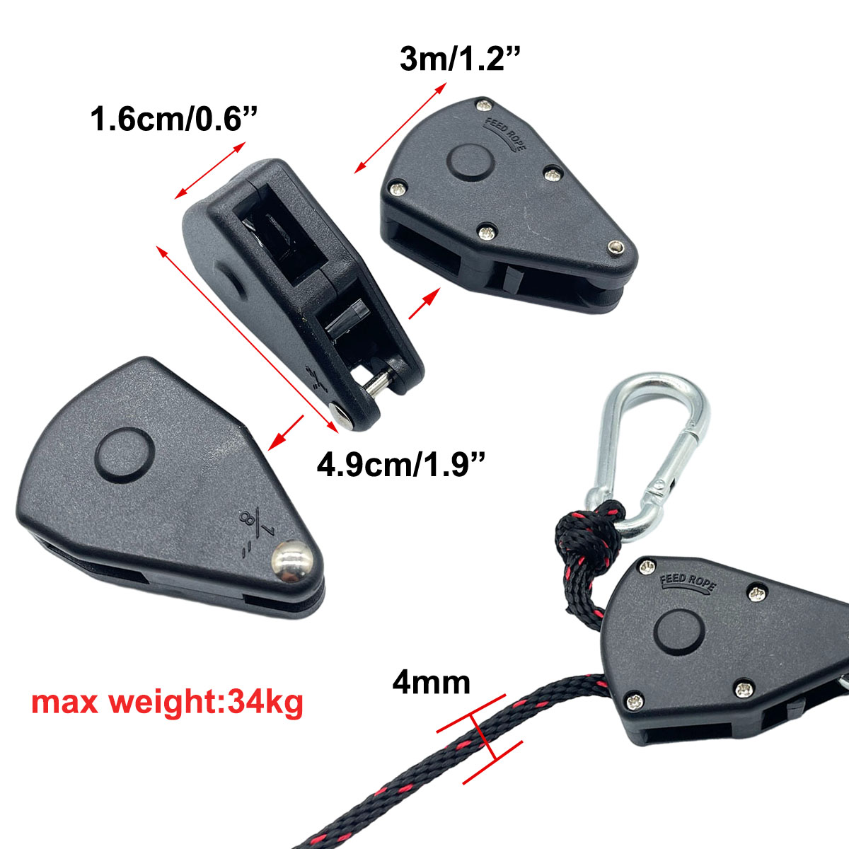 4mm campingtelt festetaustrammere festetau trinse skrallehengere markise taukrok baldakinspenne taustrammingsverktøy