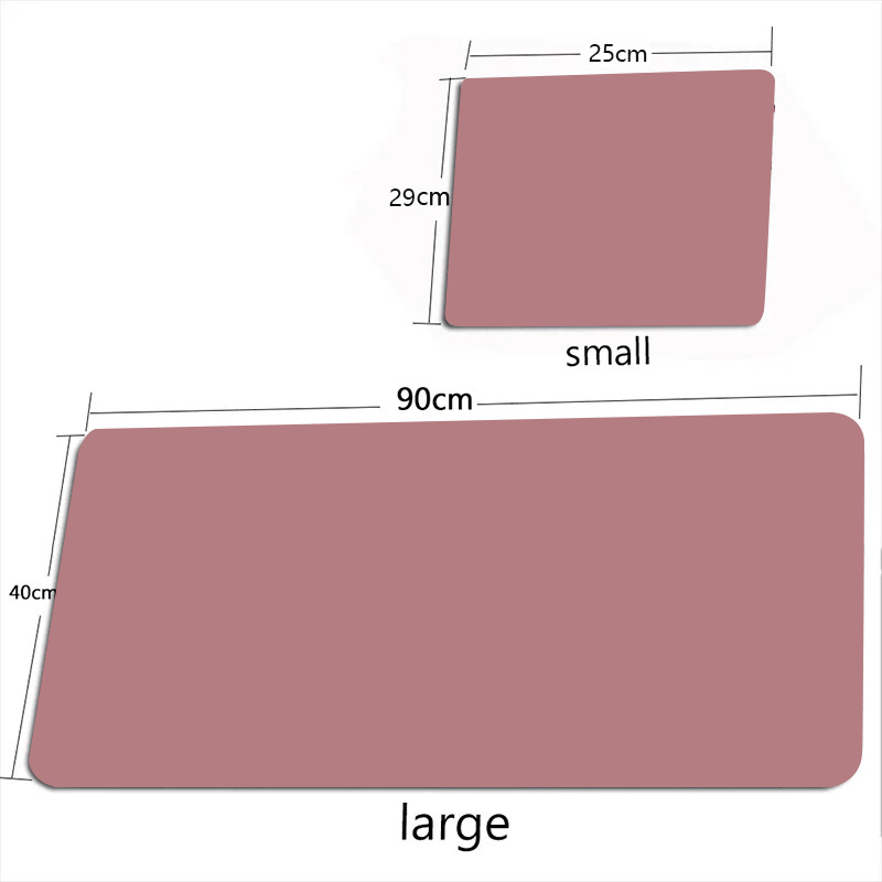 Roze en groene muismat Effen kleur Gaming HD Muismat XL Toetsenbordpads Antisliptapijt Bureaumat Kantooraccessoires Placemats: XXS / APRICOT