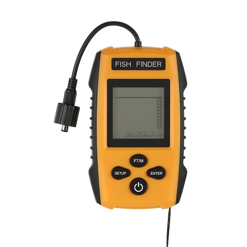 Portable Sonar Fish Finder Fishing Kayak Fishfinder Fish Depth Finder Echo Sounder Fishing Gear with LCD Display: Default Title
