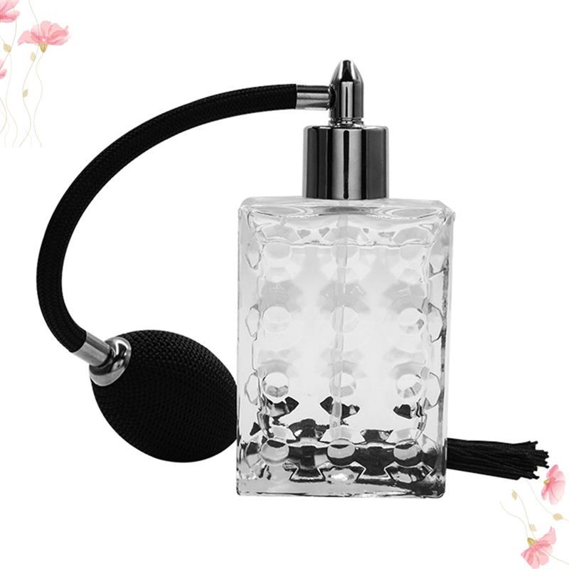 1Pc Parfum Fles Glas Lange Buis Lucht Tas Nozzle Parfum Spray Fles Lege Parfumflesjes Reizen (Zilver)