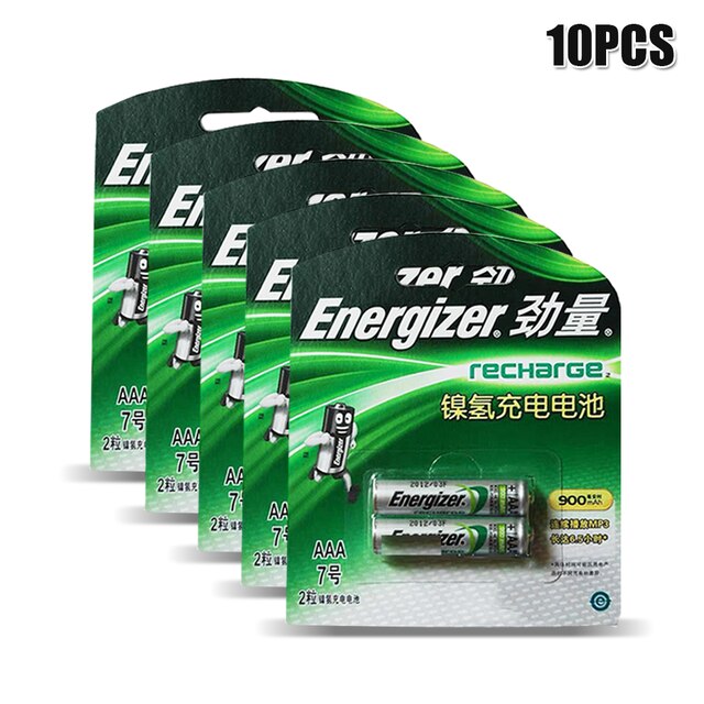 Energizer 1.2V 900mAh Ni-MH AAA Rechargeable Battery For Flashlight Mouse Camera Toy NIMH AAA 3A PreCharged Bateria Baterias: 10PCS