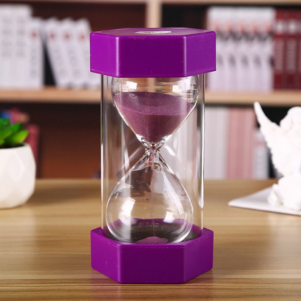 Minuterie de douche rotative pour étudiants, ornement de bureau, bouteille de sable mouvant, sablier hexagonal, horloge de sable, d'anniversaire: Rouge / 5min