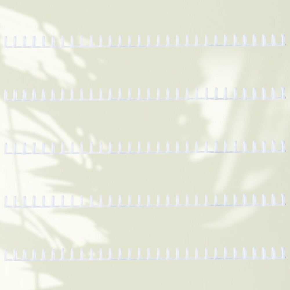 5Pcs 10mm 30-agujero Loose-leaf bisagra para libro de hoja suelta bisagra para Notebook cortado libro bisagra DIY libro bisagra (blanco)