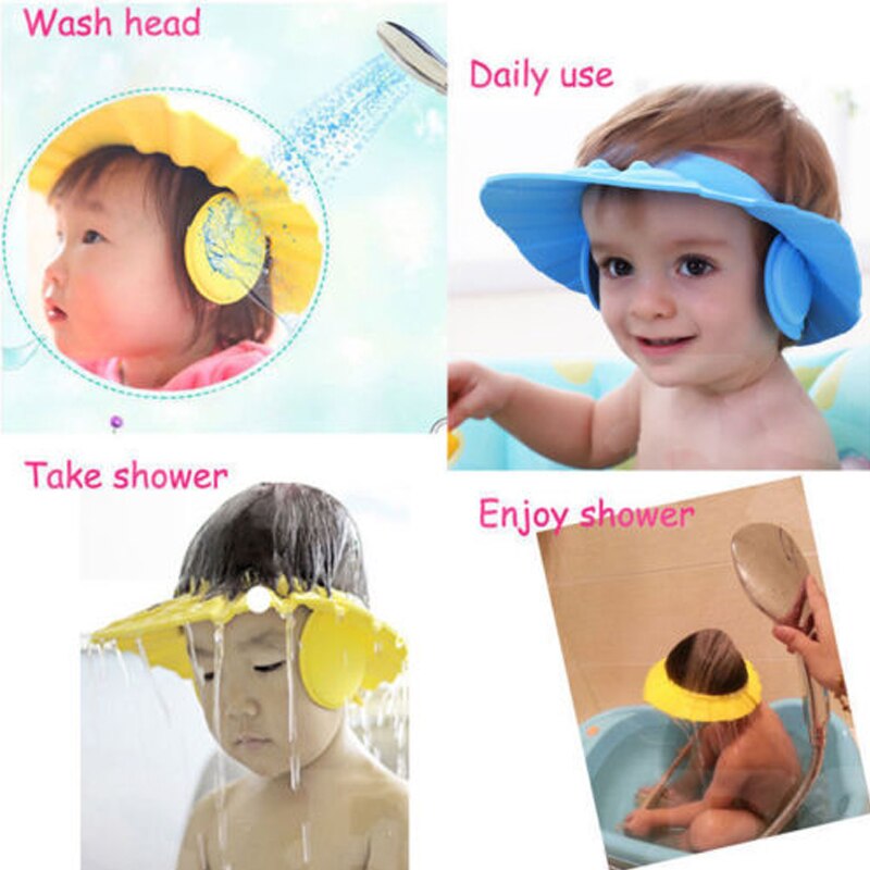 Baby produkter baby shower hætter børn vaske hår bad hatte justerbar skjold vandtæt ørebeskyttelse shampoo cap baby shampoo hat
