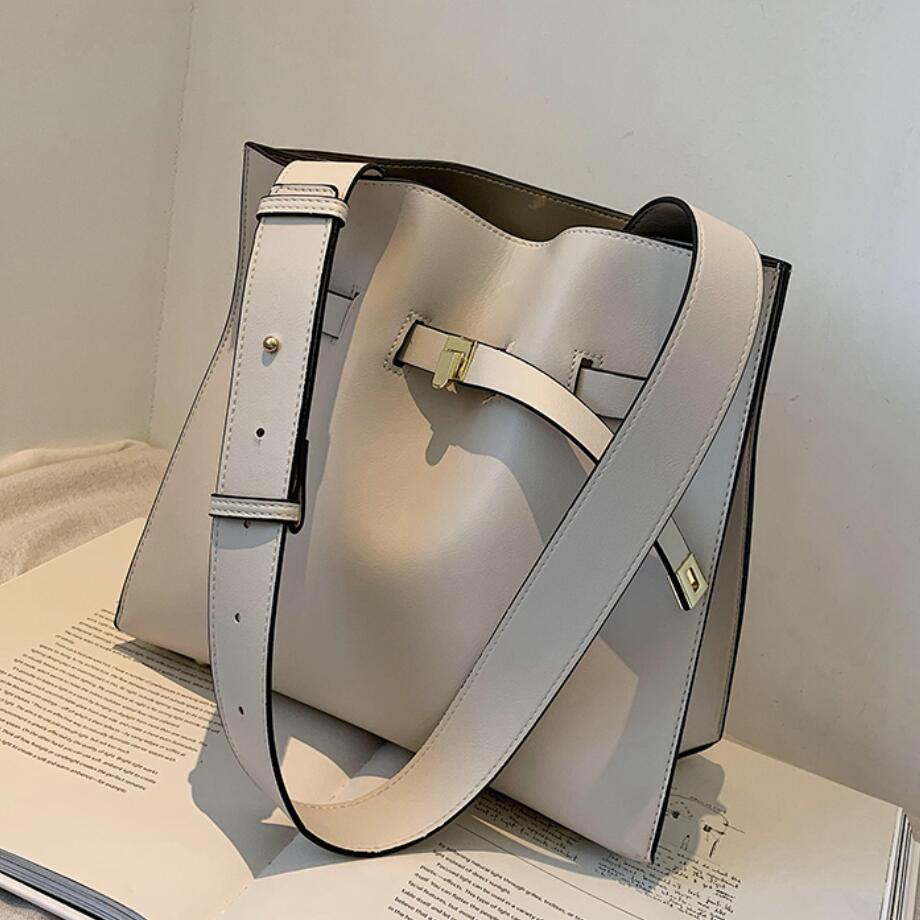 Vintage grand sac seau en cuir PU femmes sac à main haute capacité sac à bandoulière