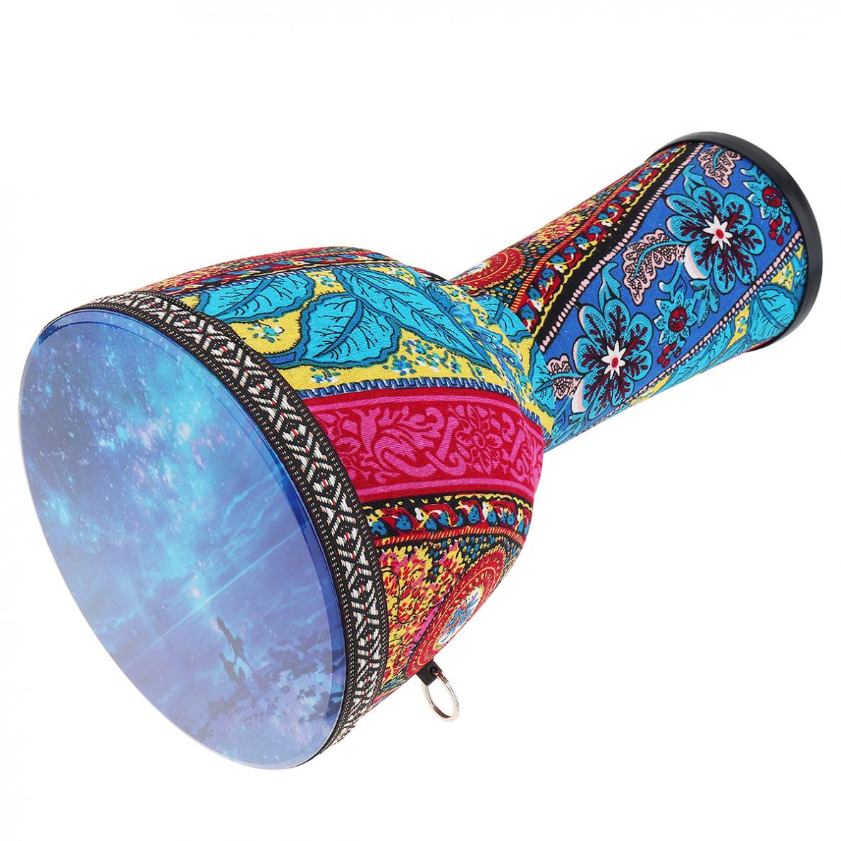 8,5 Inch Tragbare Afrikanische Djembe Trommel Bunten Tuch Kunst ABS Barrel PVC Haut Kinder Hand Trommel