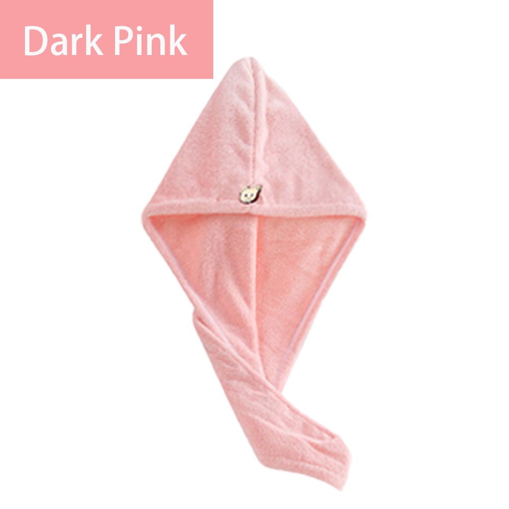 Toallas de baño de secado rápido para mujer, gorro de microfibra, toalla de secado rápido, turbante: Negro