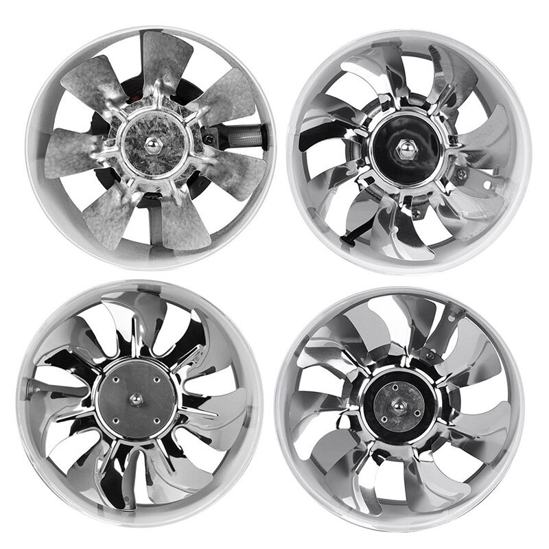 4Inch/6Inch Inline Duct Fan Booster Exhaust Blower Air Cooling Vent Metal Blades