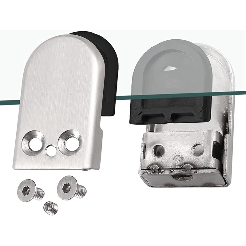 Stainless Steel Glass Clip 304 Stainless Steel Glass Clip Holder Terrain Plane Connector Glass Clip Size For 6-8Mm Glass