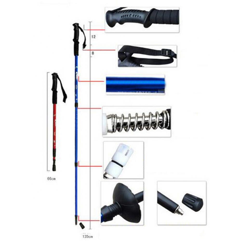 80% Portable Telescopic Outdoor Climbing Ultralight Trekking Pole Walking Stick