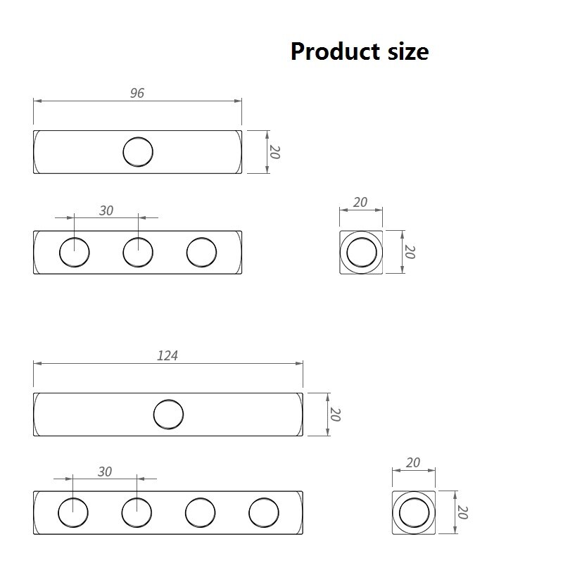 Syscooling water way separator copper manifold for water cooling system with G1/4 thread aluminum Accessories