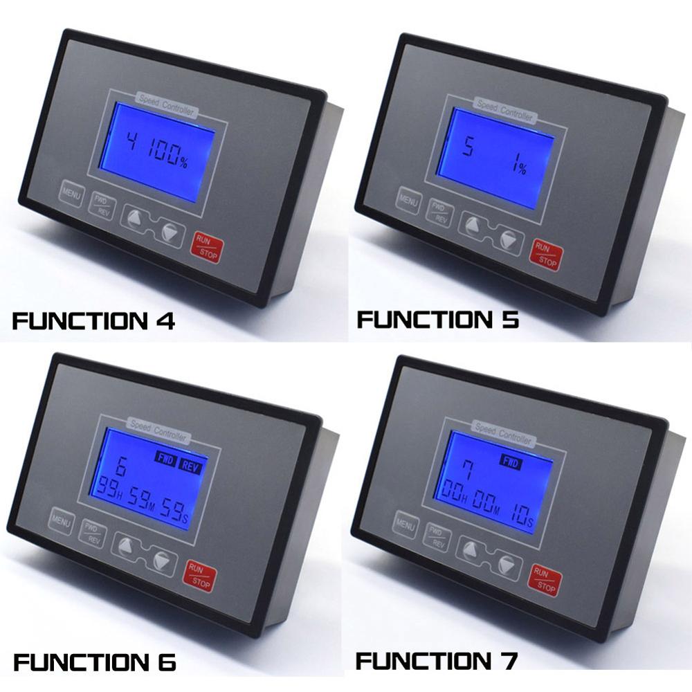 LCD DC silnik prędkość kontroler sprytny cyfrowy wyświetlacz 0~100% nastawny 60A PWM wyczucie czasu odwracalny zdalny kontrola 12V 24V 36V 48V