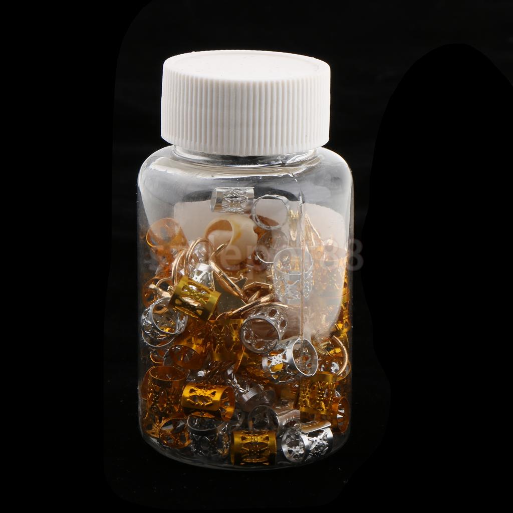 84 Pcs Hip Hop Haar Vlecht Ringen Haar Loops Clips Bulk Diy Haaraccessoires Golden Star Leaf Shell Loop Dreadlock en Sneeuwvlok