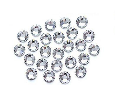 500pcs Clear 2mm Steentjes Strass Ronde Acryl Losse Plaksteen Nail Art Crystal Strass Steentjes