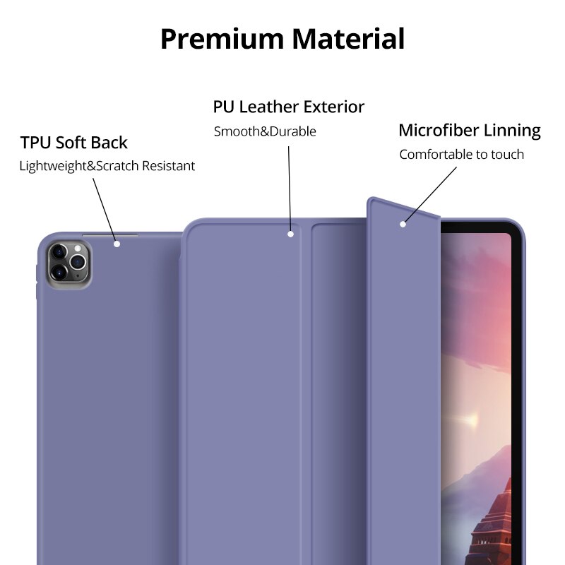 Voor Ipad Pro 11 Case Smart Case Slim Magnetische Folding Flip Stand Soft Tpu Back Cover Voor Ipad Pro 11 Case Tablet Funda