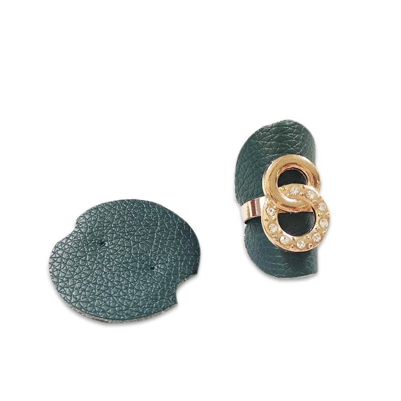 Lot 3 sztuk stojak do prezentacji pierścionków uchwyt arkusz kolczyk pierścienie Rack kolczyki przechowywania Organizador De Joyas Para Colgar Anillo: green leather