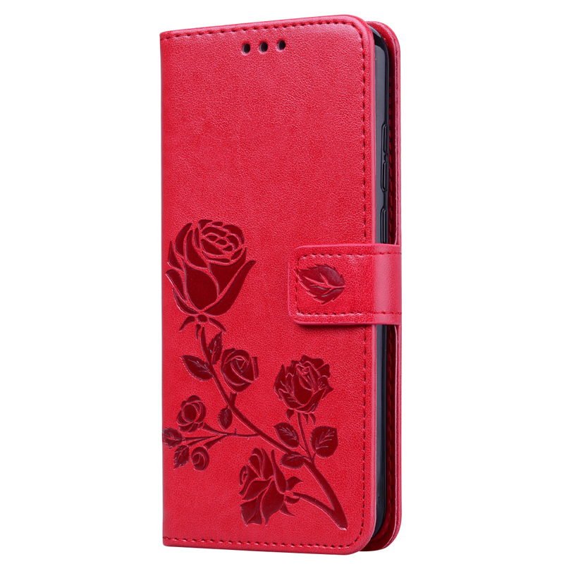 VivoY01 Flip Etui Cover Voor Vivo Y01 Case Wallet Leather Magnetic Card Telefoon Protector Boek Funda Op Voor Vivo Y 01 Чехолна Coque: MGH Red